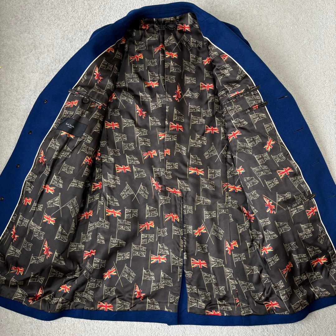 美品 ポールスミス チェスターコート ユニオンジャック Lサイズ ブルー ロング