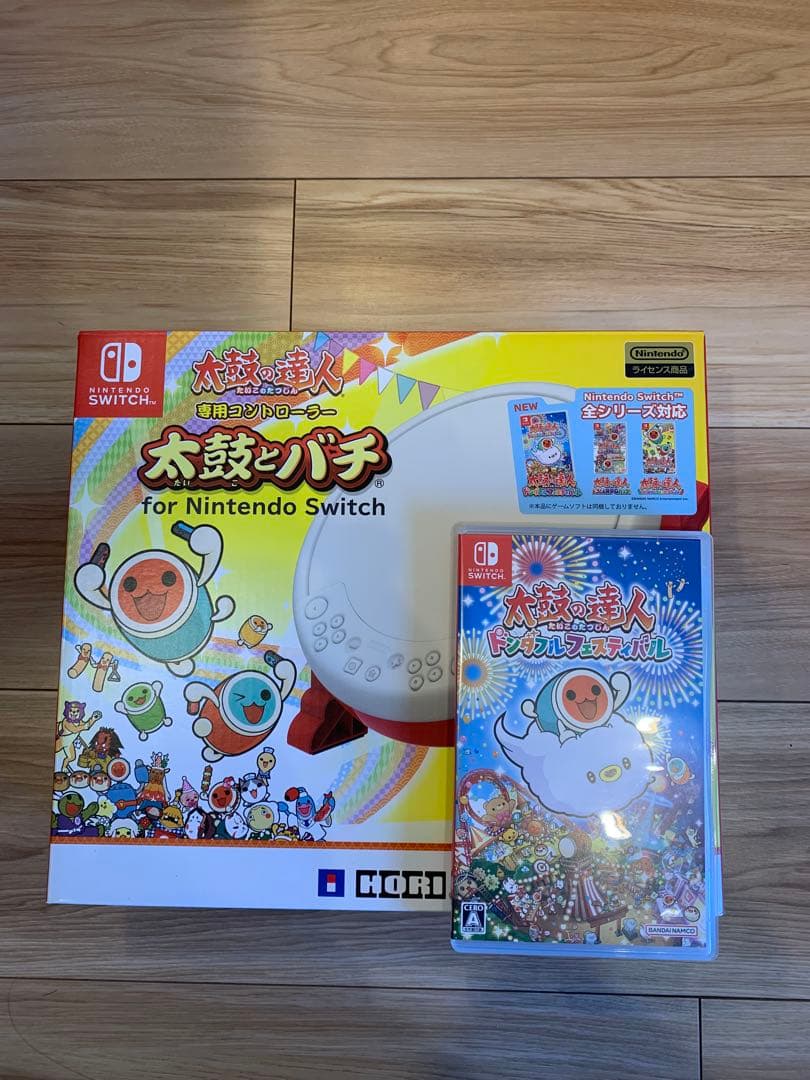 ニンテンドースイッチ　太鼓の達人&太鼓・バチセット