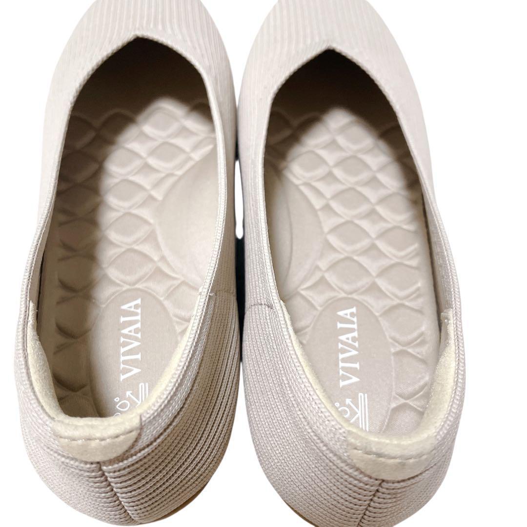 【新品】VIVAIA フラットシューズ スクエアトゥ Vカット