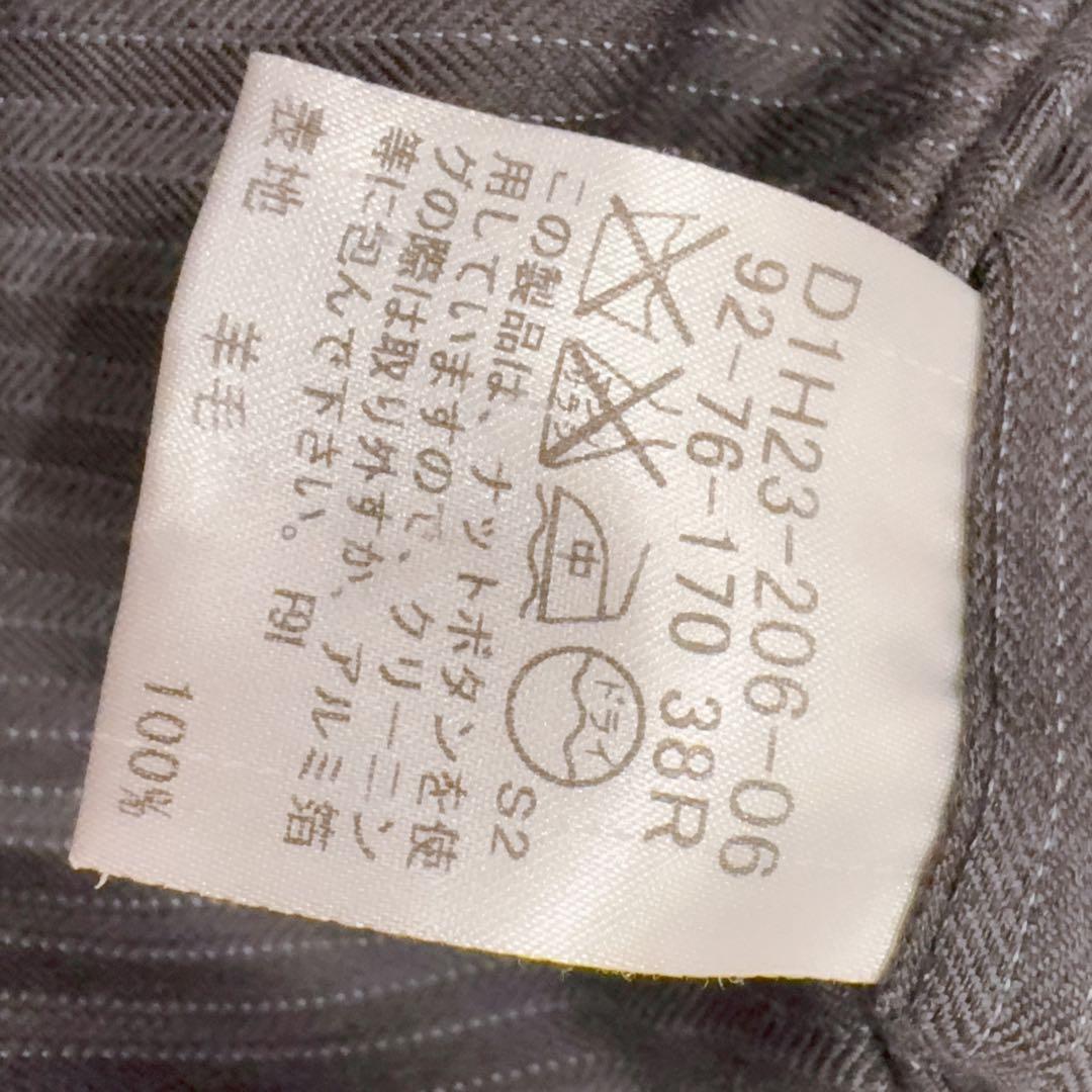 美品 BURBERRY BLACK LABEL ストライプ スーツ グレー