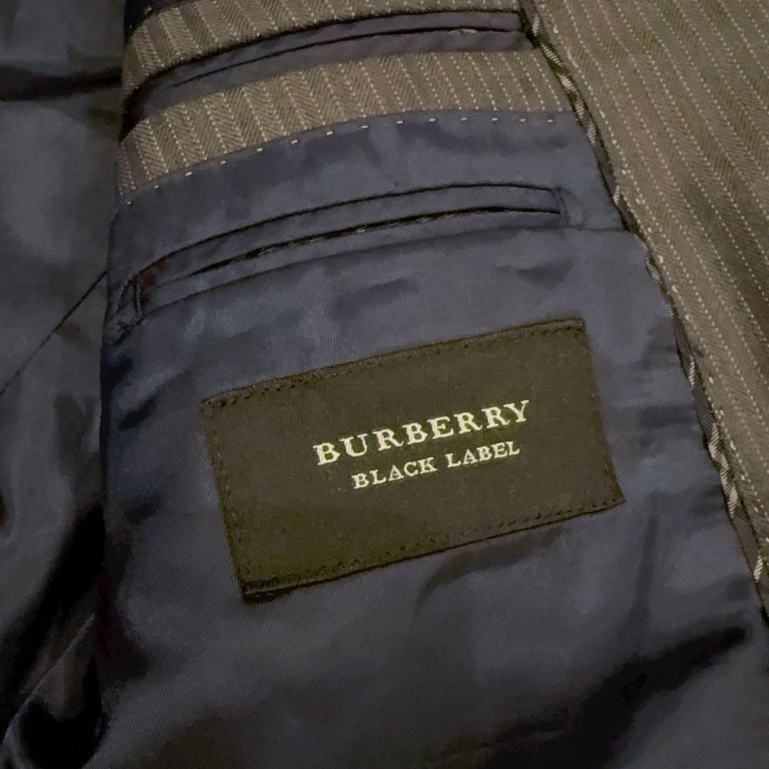 美品 BURBERRY BLACK LABEL ストライプ スーツ グレー