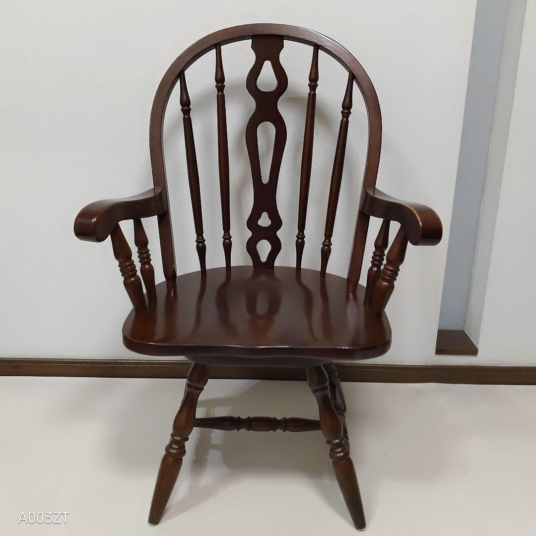 フープバック　回転式ウインザーチェア アームチェア