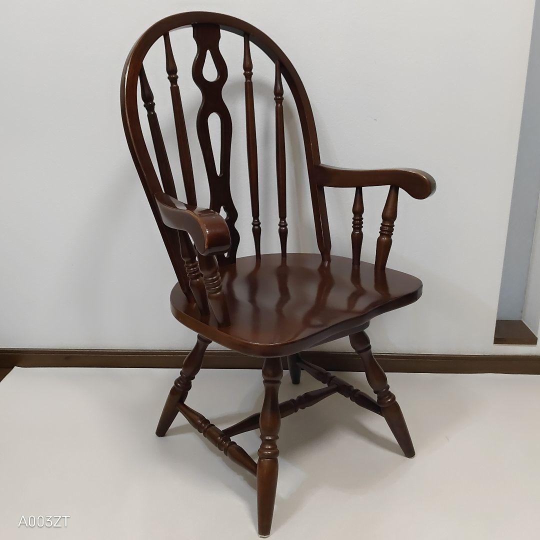 フープバック　回転式ウインザーチェア アームチェア