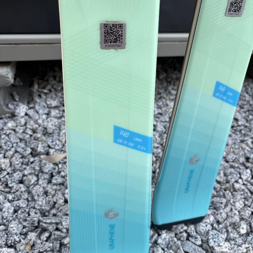 HEAD PURE JOY スキー板 ミントグリーン　GRAHENE ストック付