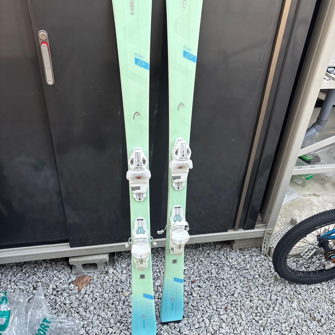 HEAD PURE JOY スキー板 ミントグリーン　GRAHENE ストック付