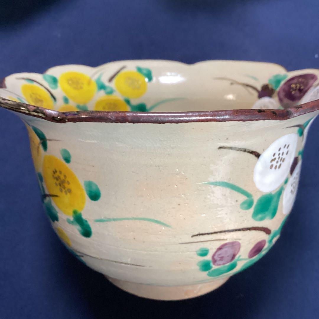 N atha　　京焼乾山写菊絵向付　5客　　新品未使用