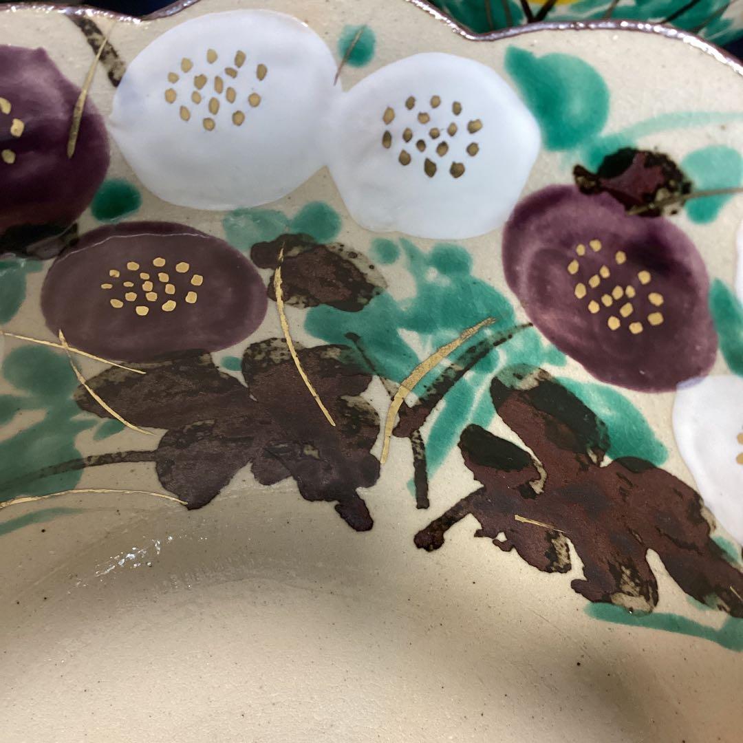 N atha　　京焼乾山写菊絵向付　5客　　新品未使用