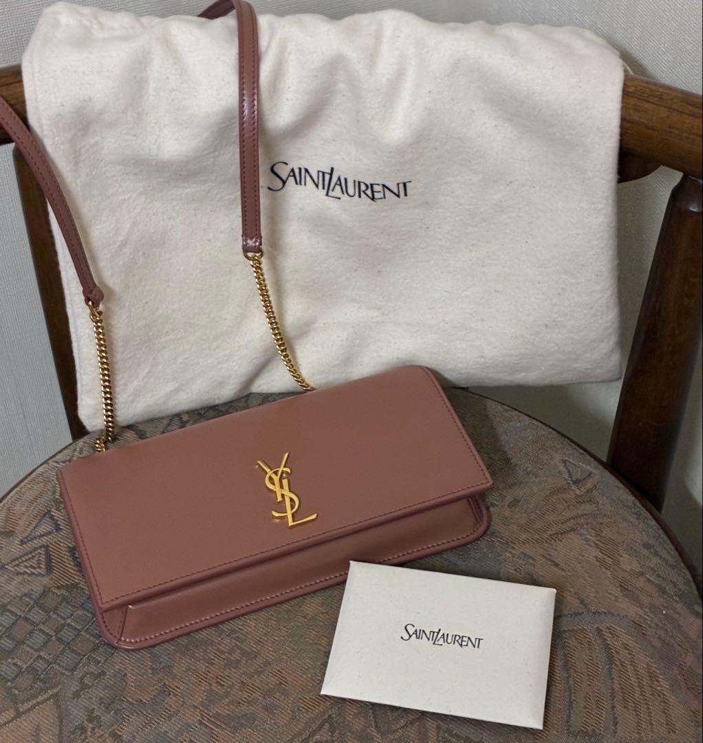 値下げ　YSL フォンケース カーフスキン