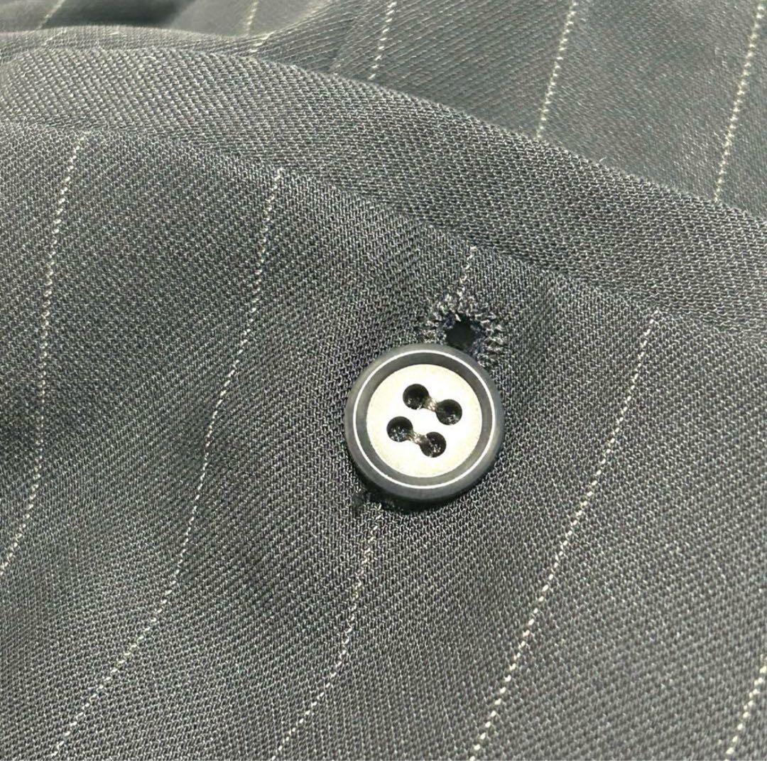 美品　ジョルジオアルマーニ　スーツ　56 ネイビー系　ストライプ　ダブル