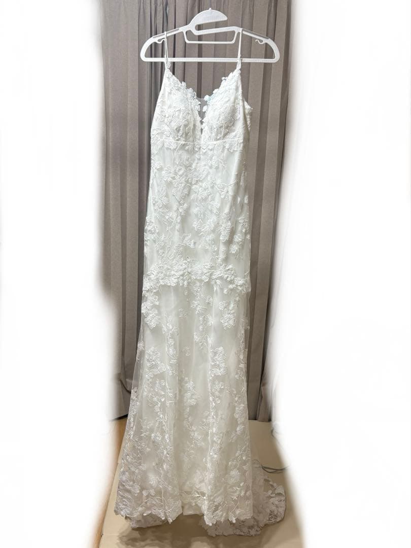 DRESS PRODUCTION 刺繍レース ソフト マーメイドドレス W230