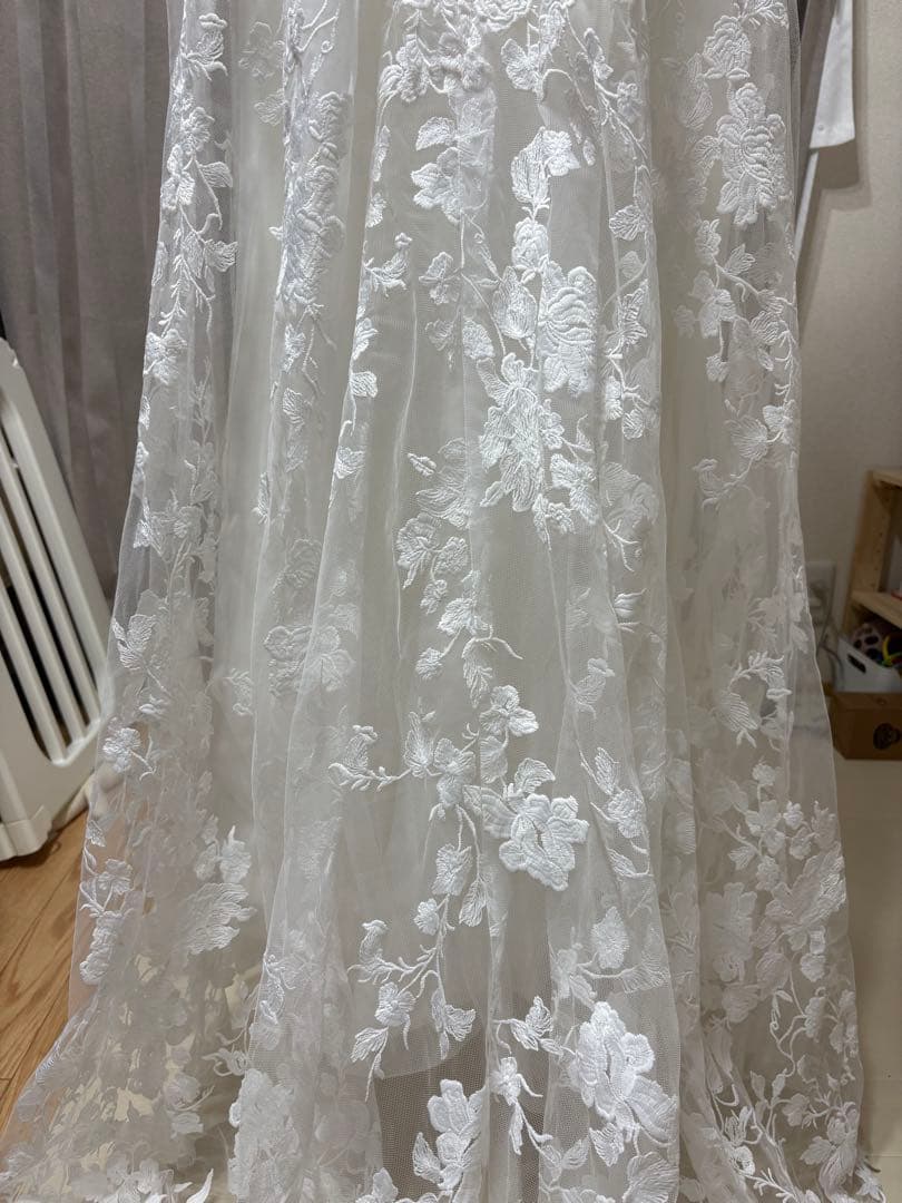 DRESS PRODUCTION 刺繍レース ソフト マーメイドドレス W230