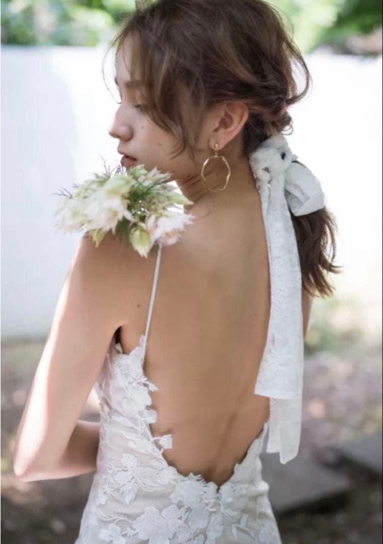 DRESS PRODUCTION 刺繍レース ソフト マーメイドドレス W230