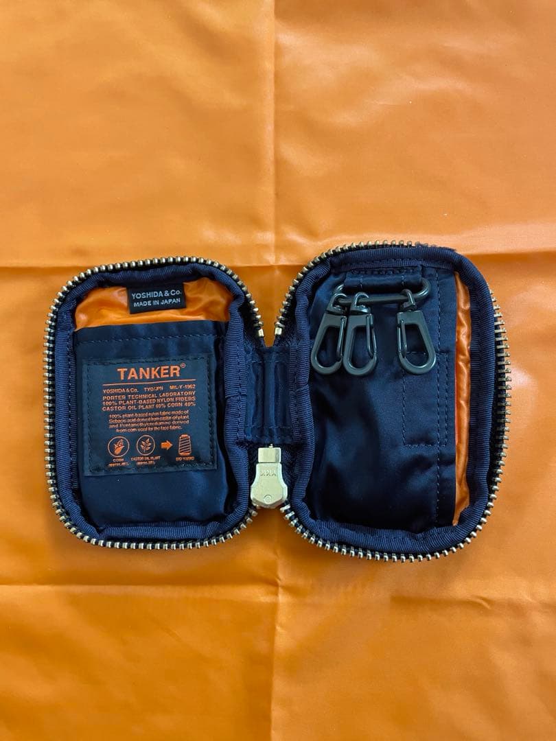 新型porterタンカー　キーケース アイアンブルー