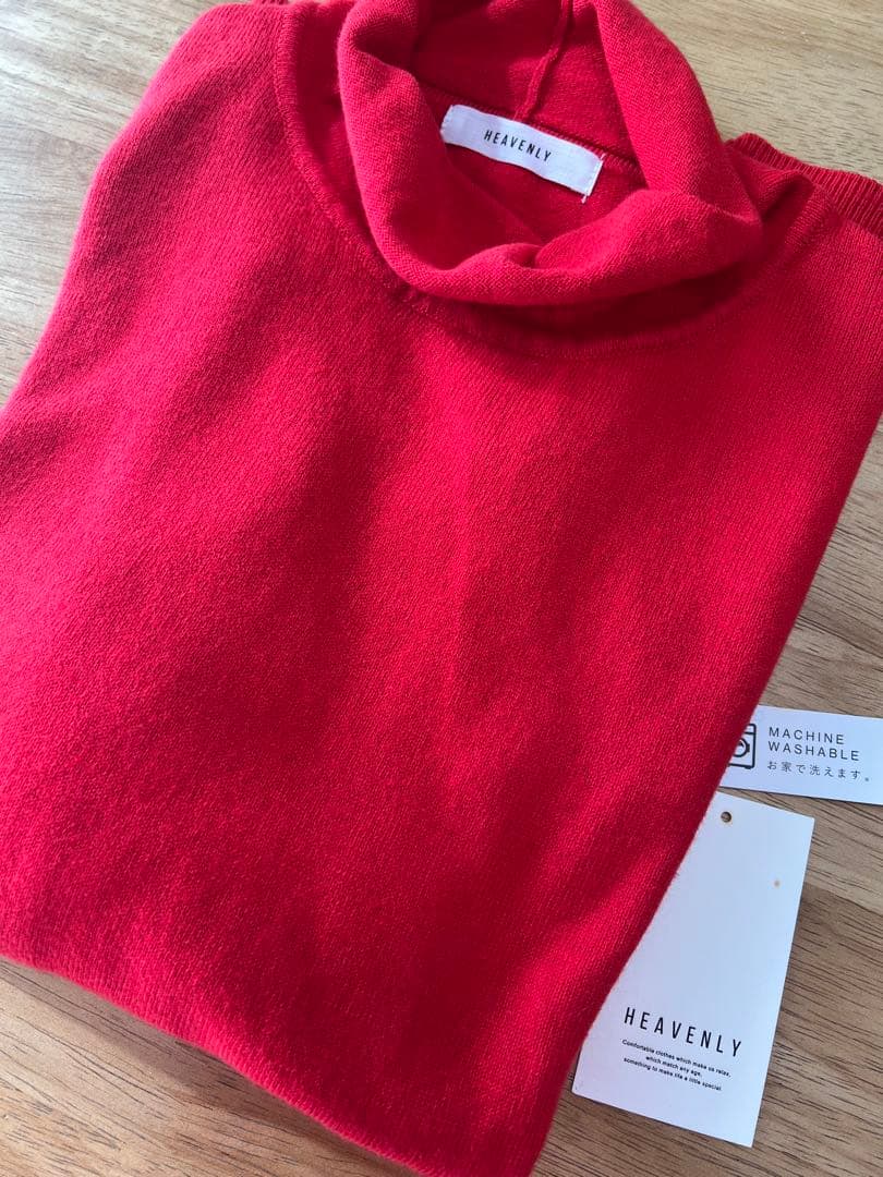 ［HEAVENLY ］ コットン カシミヤ ニット タートル プルオーバー