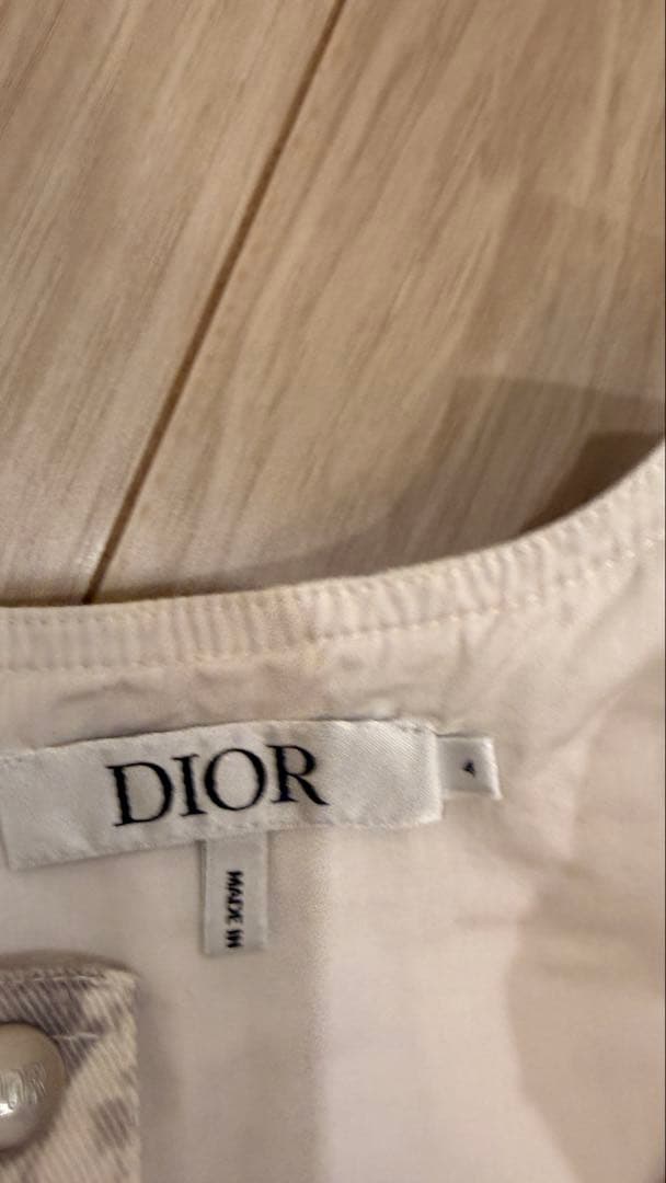 Dior フラワープリント ノースリーブワンピース