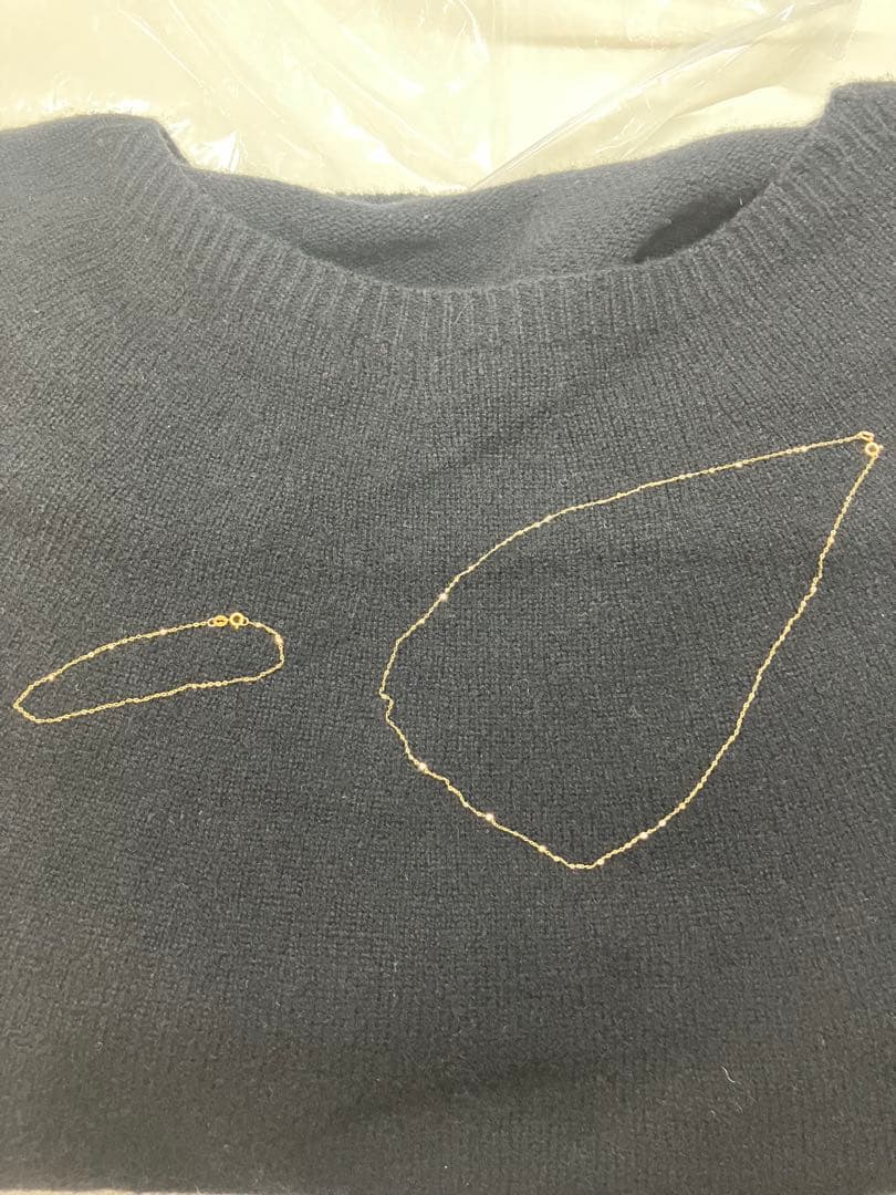 k18 ペタルチェーンネックレス＆ブレスレット