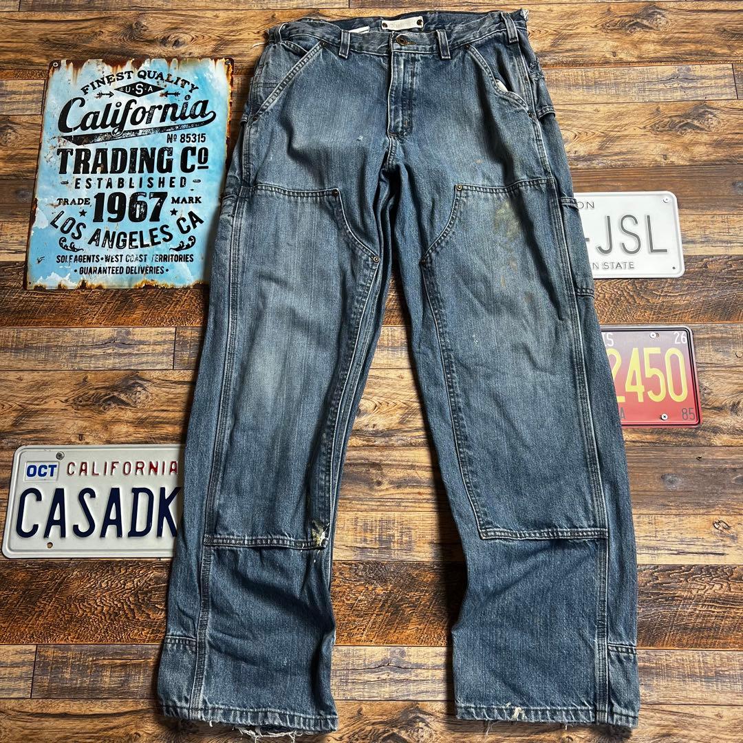 g*o様 Carhartt ダブルニー デニムワークパンツ フェード 雰囲気系