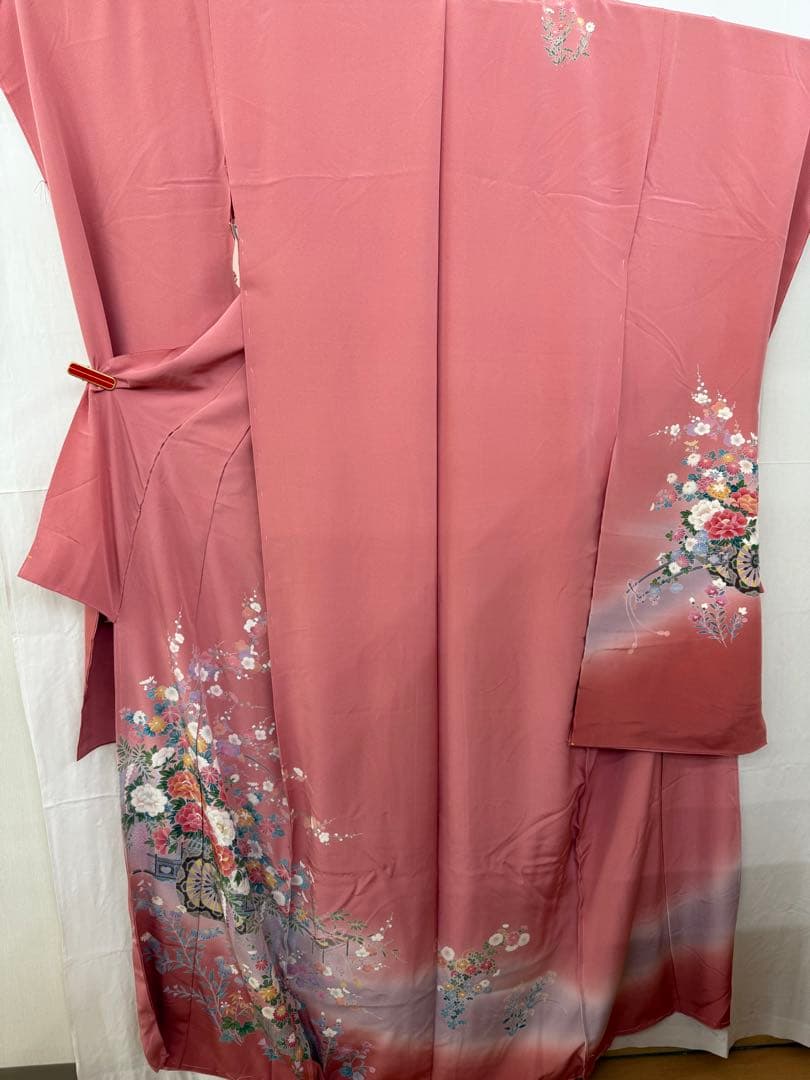 211)振袖　2点セット　仮絵羽　未仕立て　正絹