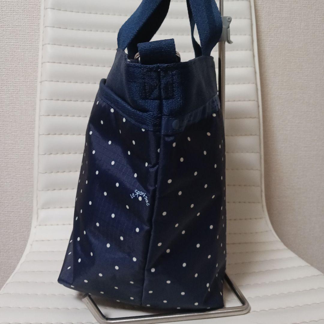 2834　レスポートサック　バケットトート　プティドット　ネイビー　未使用