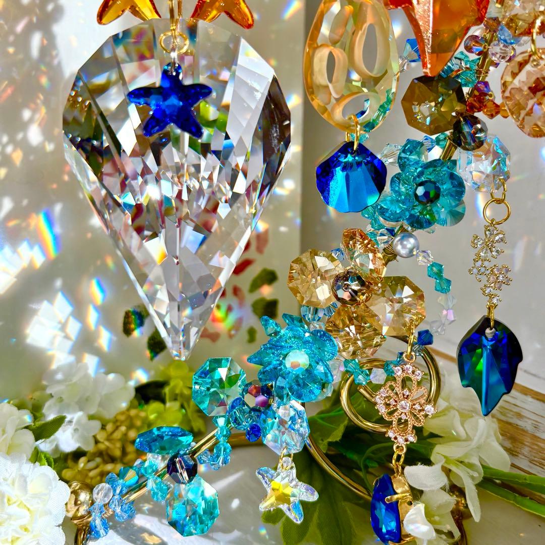 秋の海✩.*˚ SWAROVSKI置き型サンキャッチャー ✩.*˚