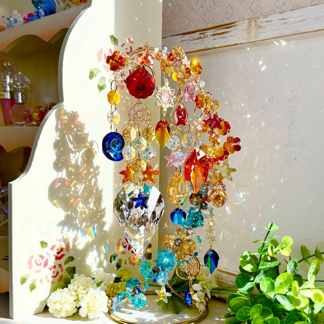 秋の海✩.*˚ SWAROVSKI置き型サンキャッチャー ✩.*˚