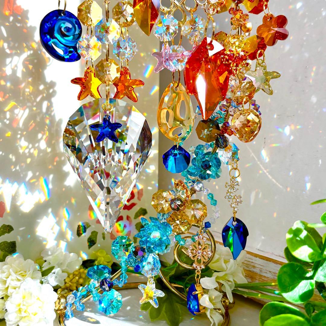 秋の海✩.*˚ SWAROVSKI置き型サンキャッチャー ✩.*˚