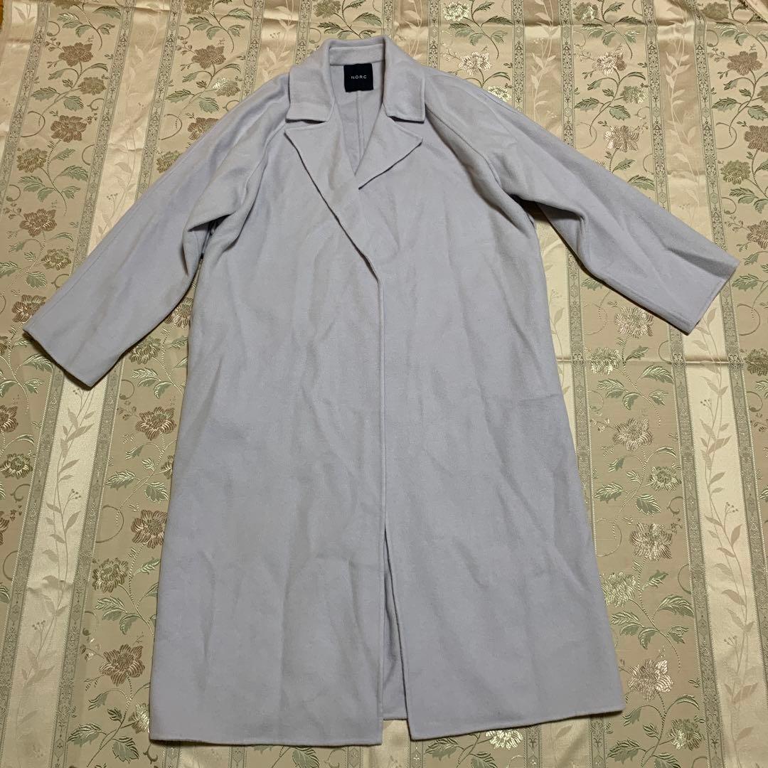 【新品未使用】NORC ロングリバーコート　ライトグレー2