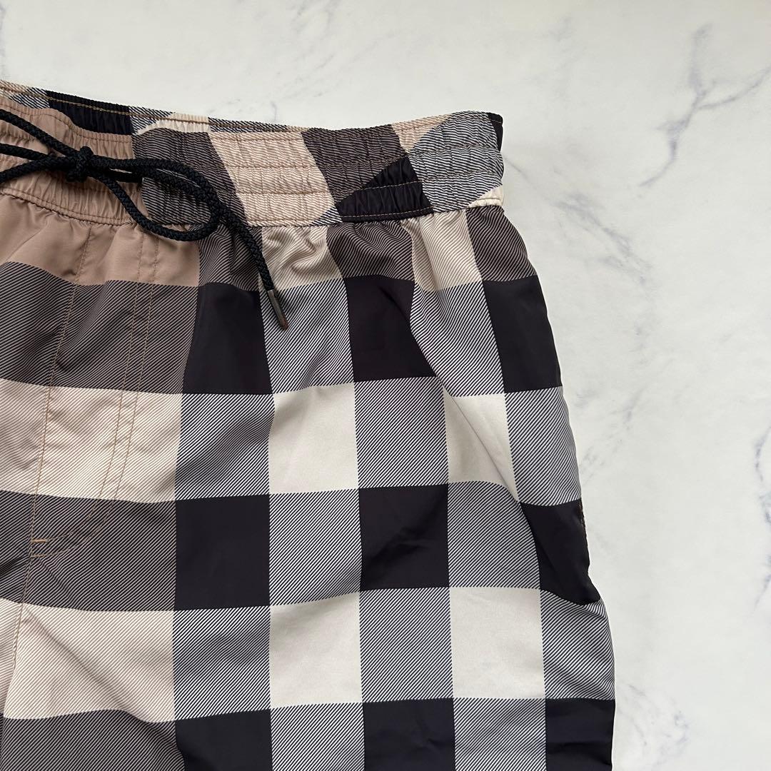 現行 バーバリー ハーフパンツ ノバチェック メガチェック ナイロン LG