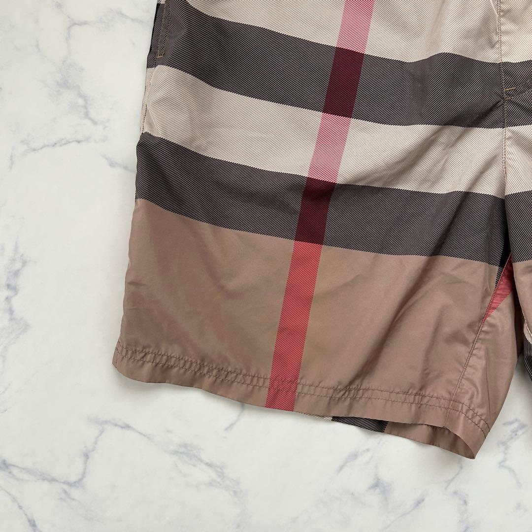 現行 バーバリー ハーフパンツ ノバチェック メガチェック ナイロン LG