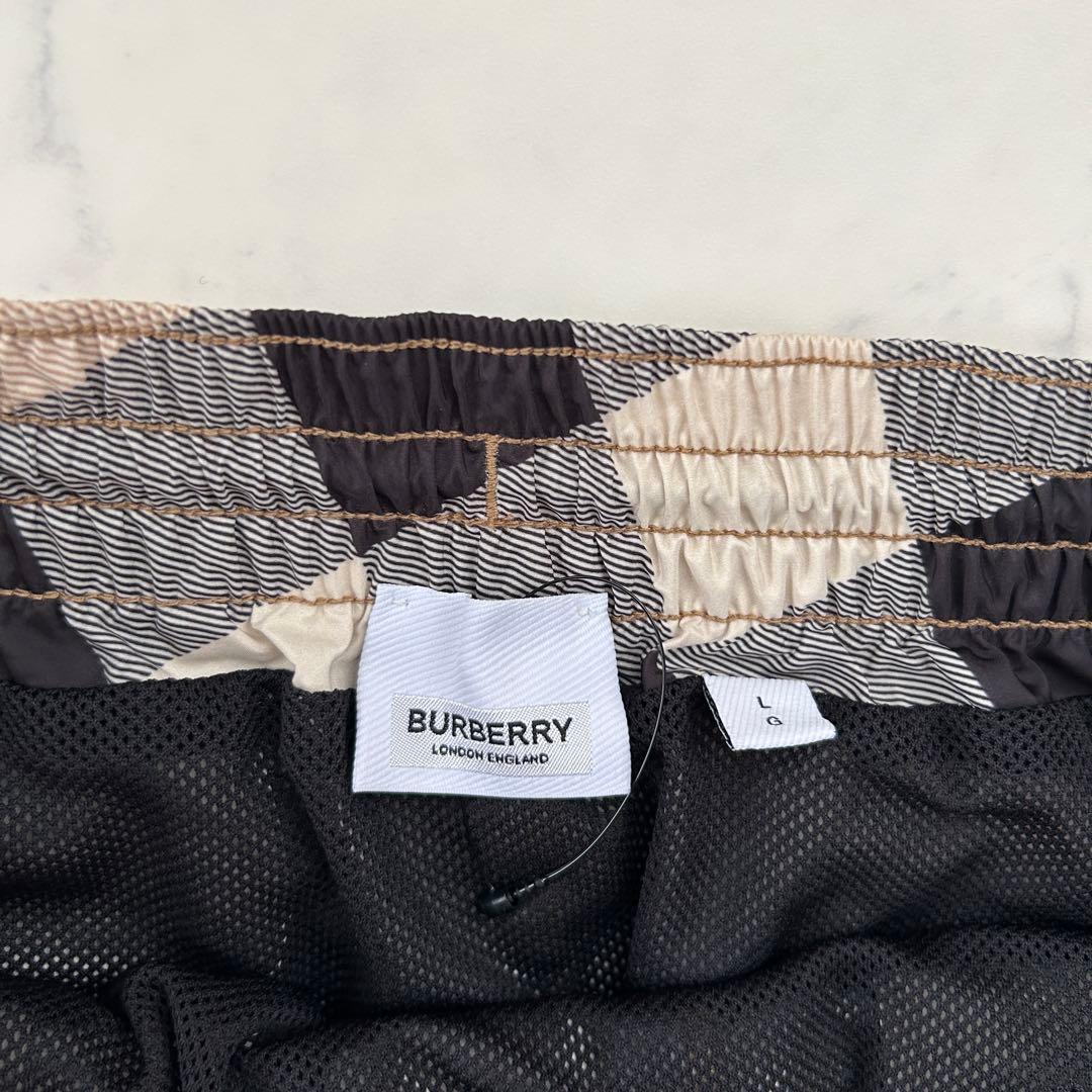 現行 バーバリー ハーフパンツ ノバチェック メガチェック ナイロン LG