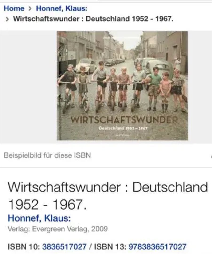 Wirtschaftswunder  1952 - 1967 ドイツ