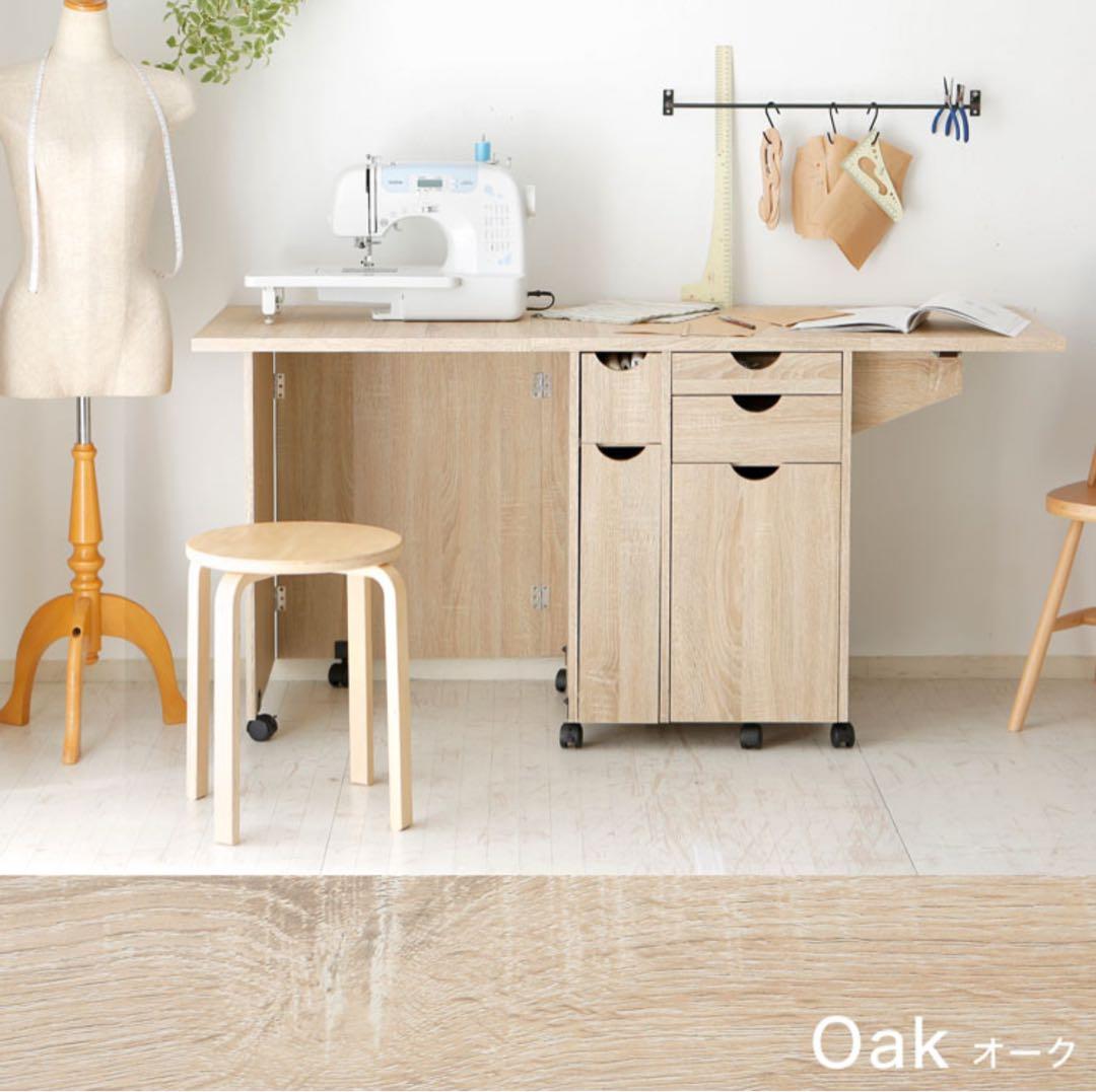 ミシン台 作業台 折りたたみ デスク 洋裁コンパクト ミシン 省スペース 作業机