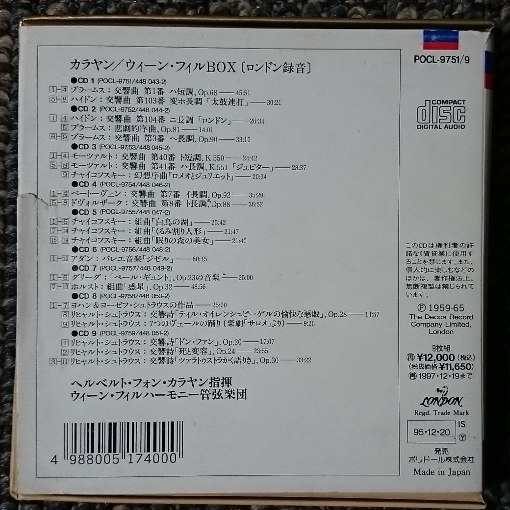 MF　　カラヤン　ウィーン・フィル・BOX　ボックス　ロンドン録音　９CD