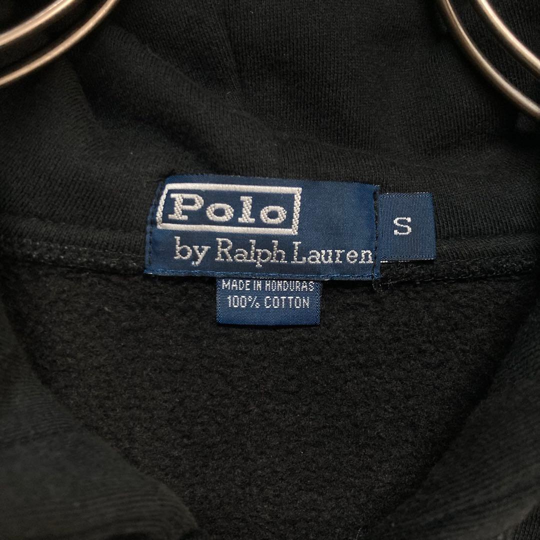 ジップアップ ポロ ラルフローレン RALPH LAUREN パーカー 黒 S