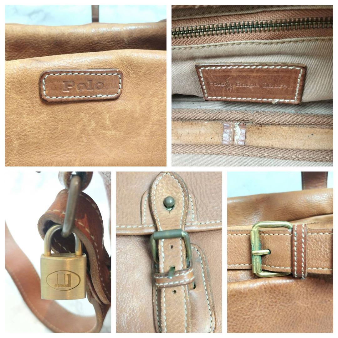 希少 Polo RalphLauren 2way レザー ボストンバッグ 本革