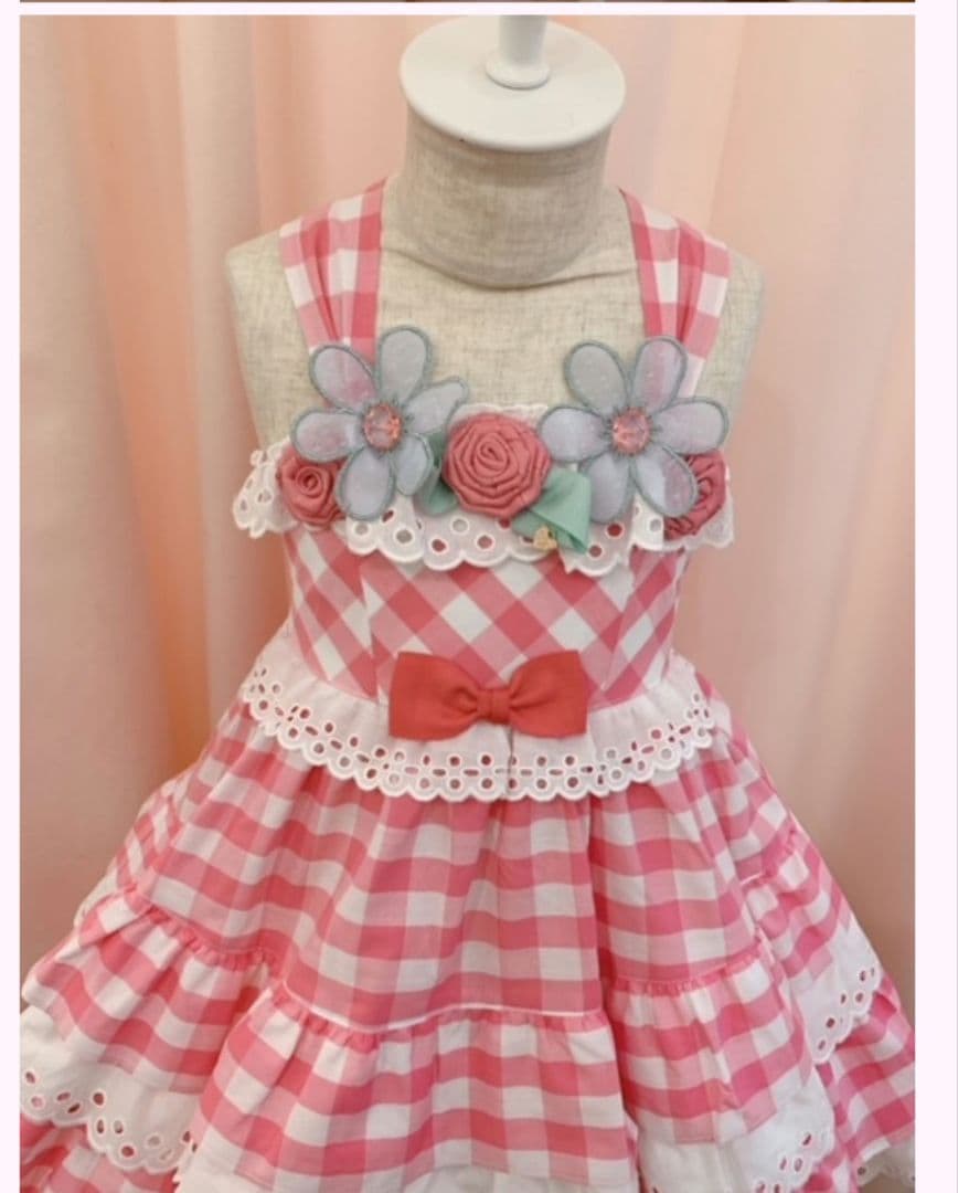 シャーリーテンプル　阪急限定ギンガムチェックサンドレス