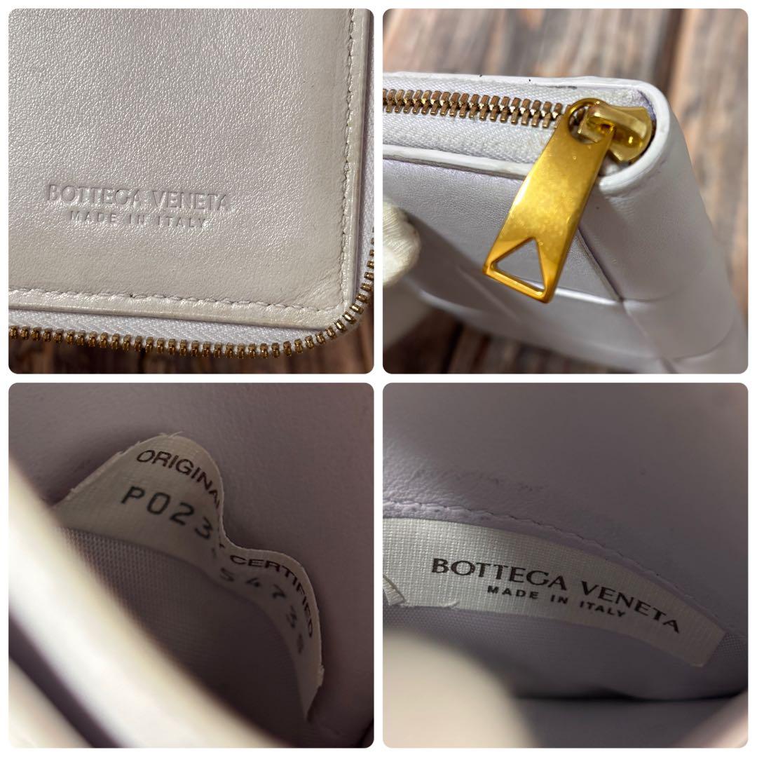 【美品】ボッテガ ヴェネタ ラウンドジップ スモール カセット 二つ折り財布
