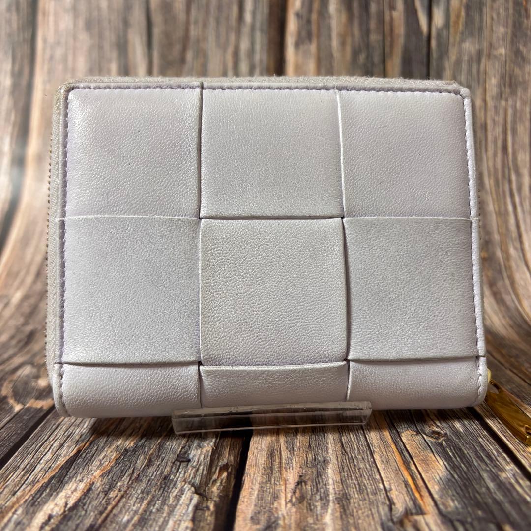 【美品】ボッテガ ヴェネタ ラウンドジップ スモール カセット 二つ折り財布