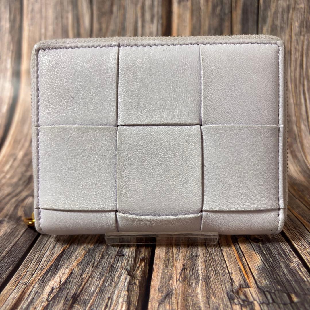 【美品】ボッテガ ヴェネタ ラウンドジップ スモール カセット 二つ折り財布