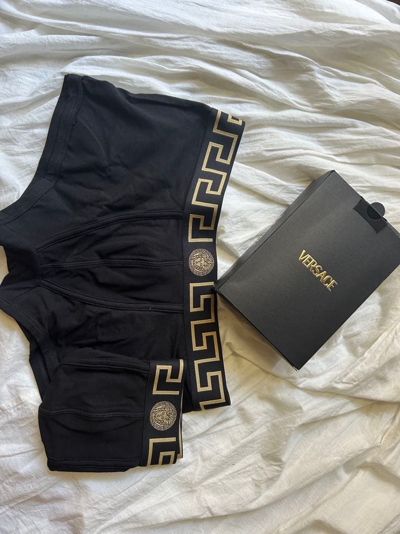 VERSACE ボクサーパンツ/Black 2枚セット