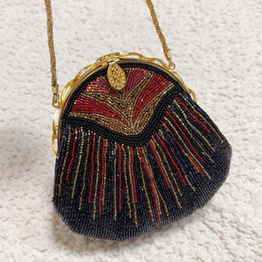 ルミー はしもと ビーズバッグ 和装 マルチカラー パーティバッグ ヴィンテージ