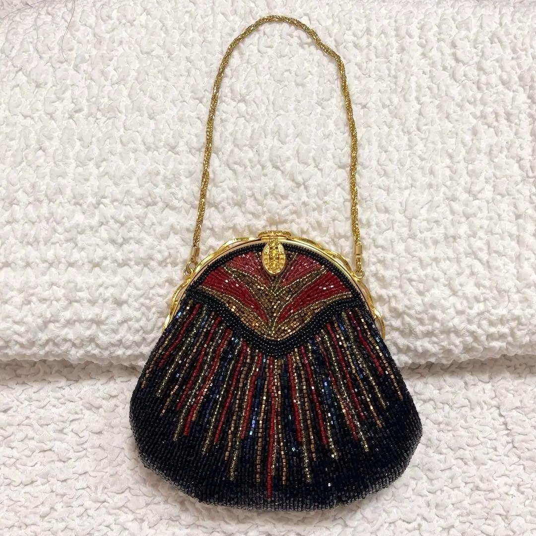 ルミー はしもと ビーズバッグ 和装 マルチカラー パーティバッグ ヴィンテージ