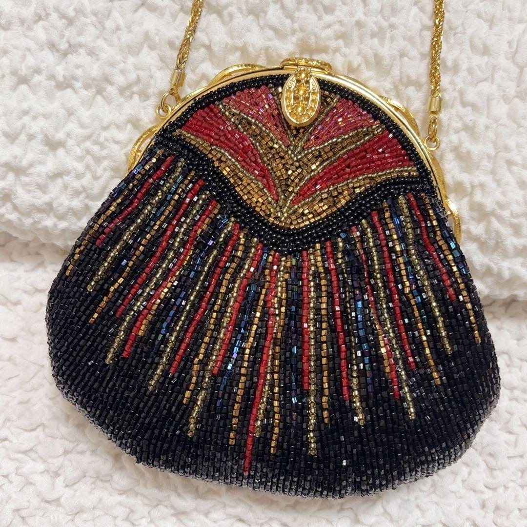 ルミー はしもと ビーズバッグ 和装 マルチカラー パーティバッグ ヴィンテージ