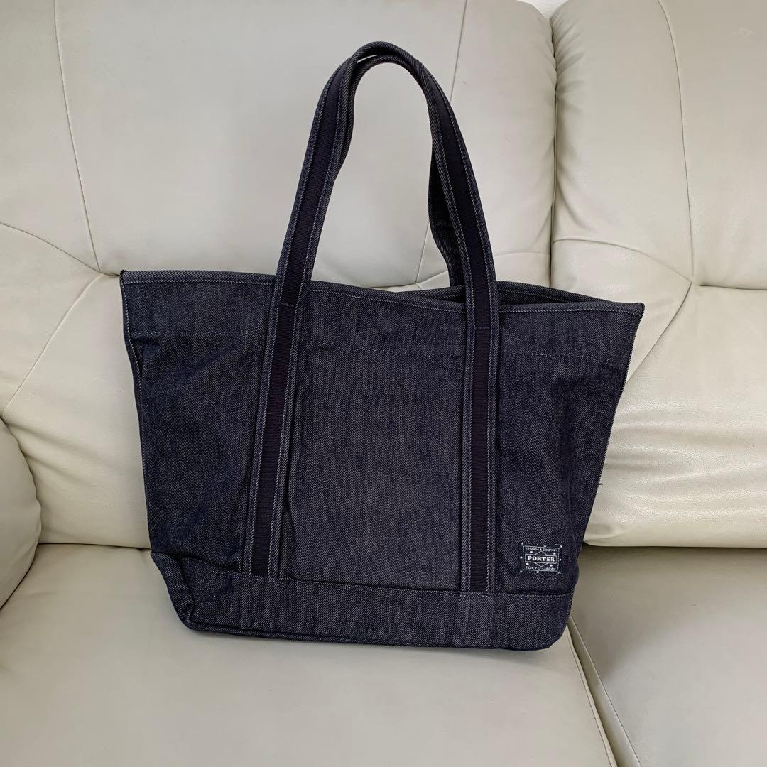 PORTER GIRL トートバッグ デニム 大容量 A4