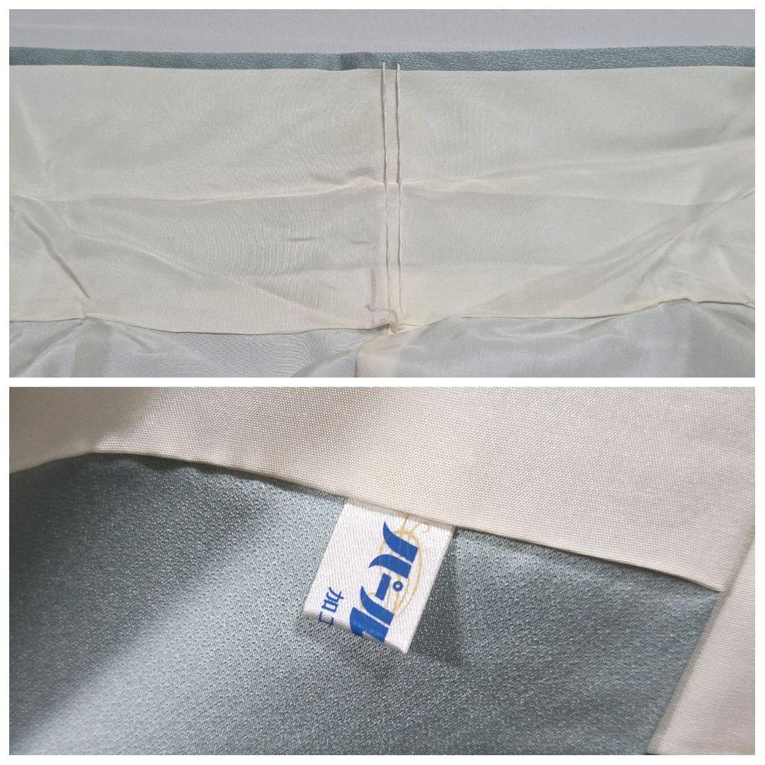 C◆着物くつろぎ 京友禅 金彩 金駒刺繍 水色 椿 牡丹 袷 正絹 訪問着 着物