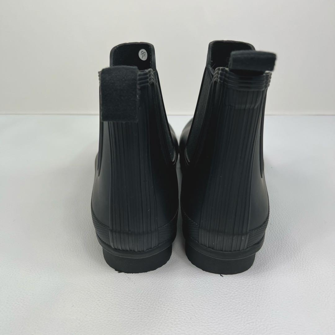 HUNTER ブラック ショート レインブーツ チェルシーブーツ