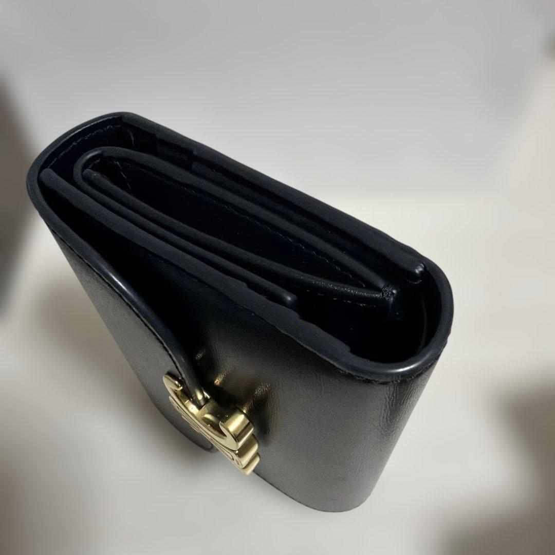 セリーヌ　スモール フラップウォレット トリオンフ / シャイニーカーフスキン