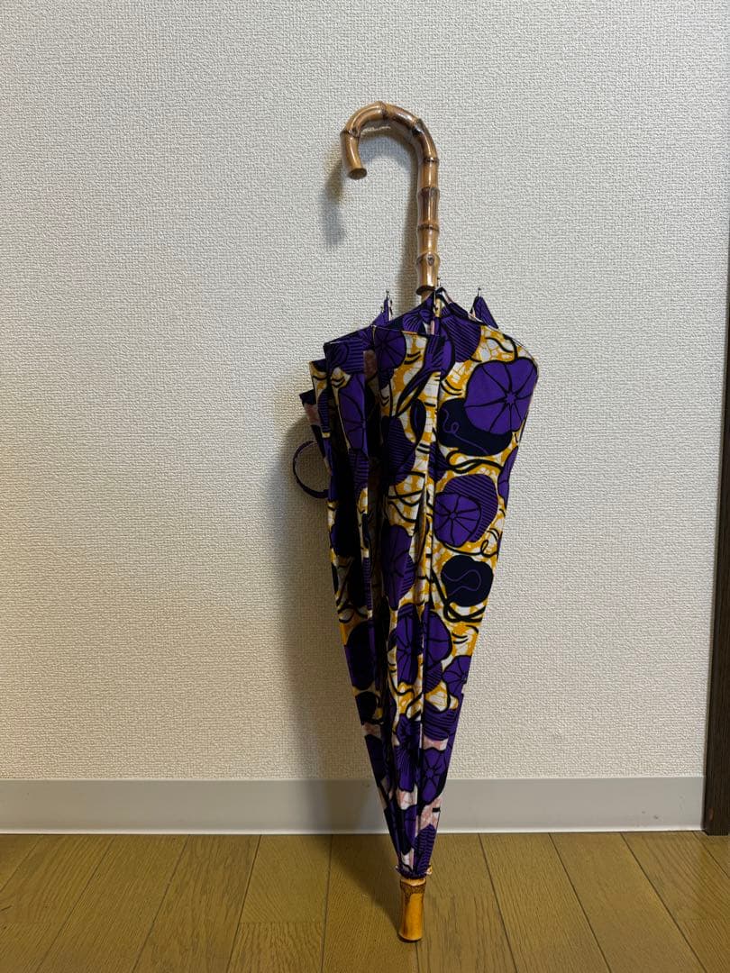 【新品・未使用品】レディース日傘　パーニュ長傘 竹取手 竹石突 2409