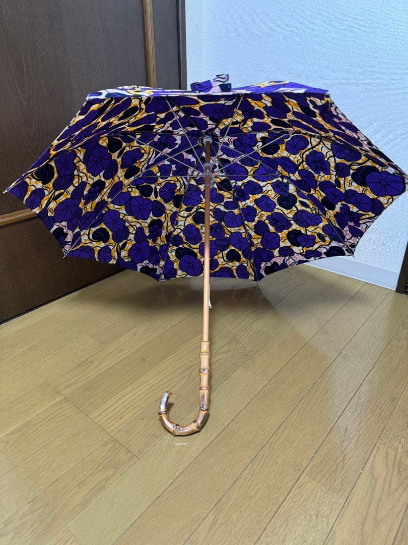 【新品・未使用品】レディース日傘　パーニュ長傘 竹取手 竹石突 2409