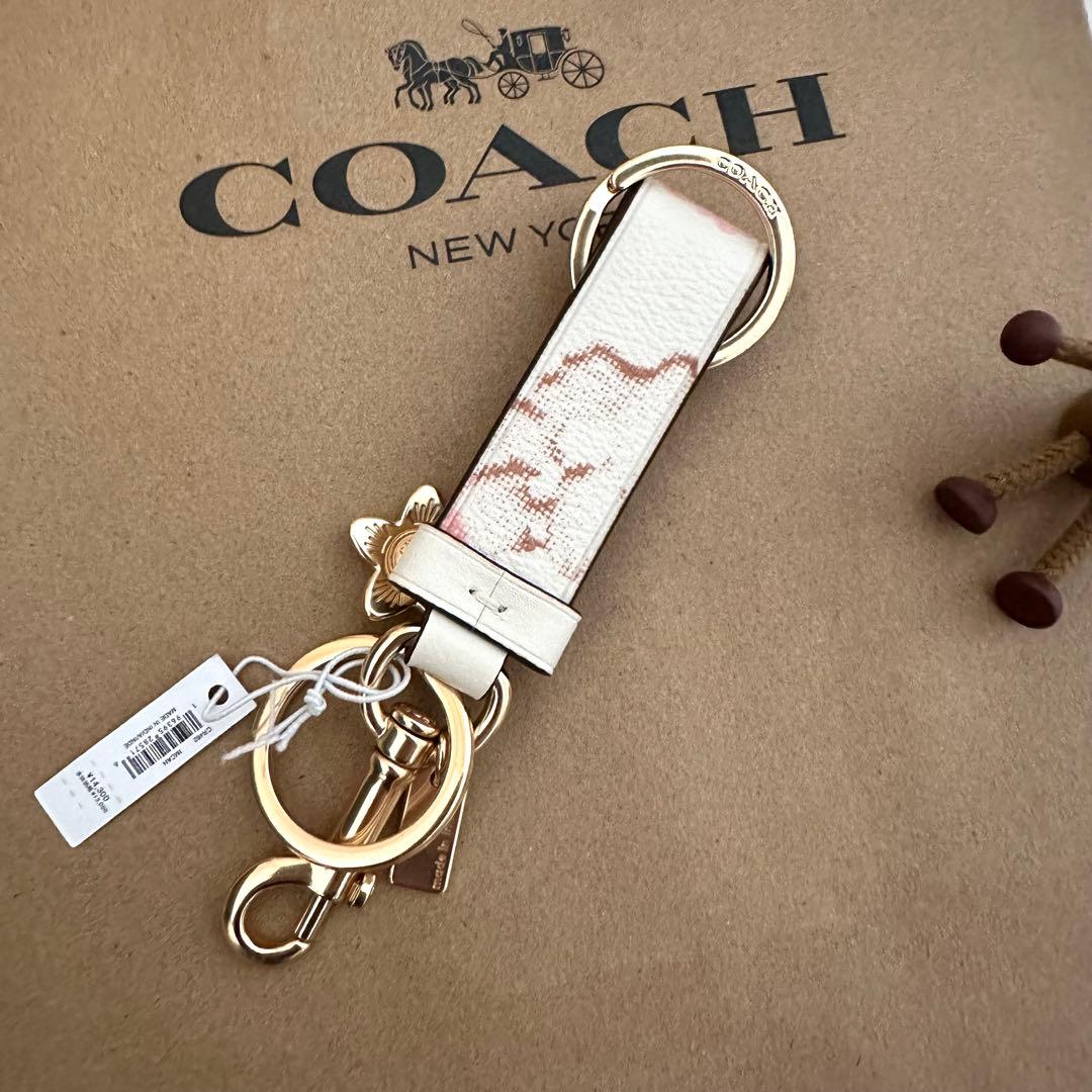 ★限定品！COACH コーチ キーホルダー 花柄 フラワー